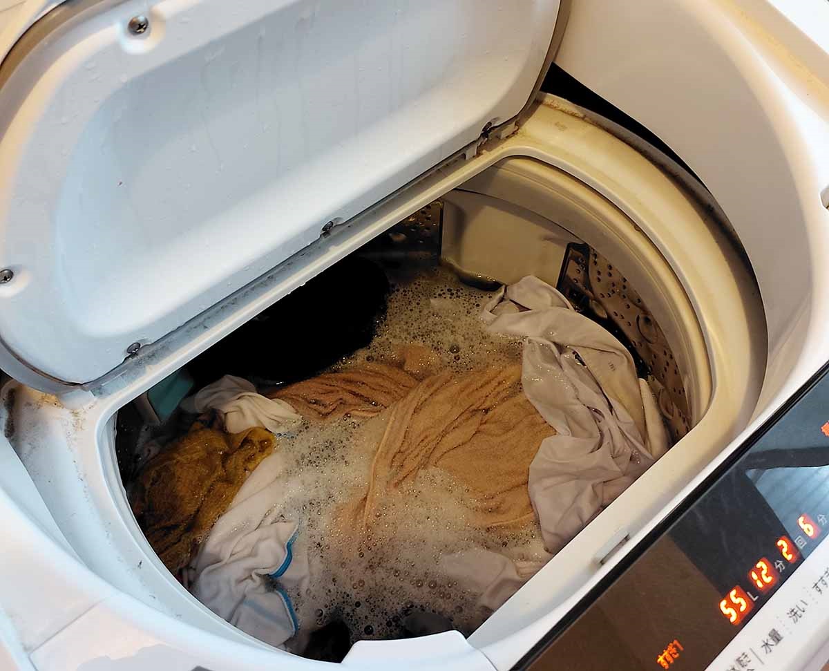 日立製の洗濯機は水量が少ない（節水仕様）